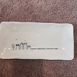 White Ceramic Decorative Tray